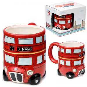 LONDON RED ROUTEMASTER BUS CERAMIC SHAPER MUG