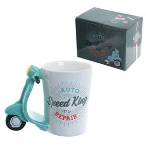 SPEED KING SCOOTER CERAMIC SHAPED DESIGN HANDLE MUG