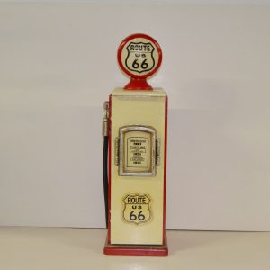 WOOD VINTAGE DESIGN GAS STATION PUMP +STORAGE