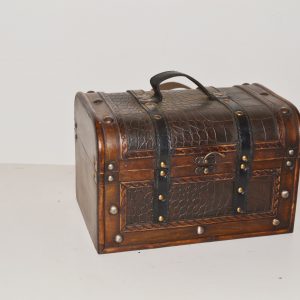 WOOD VINTAGE DESIGN SET OF 2 PIECES STORAGE BOXES