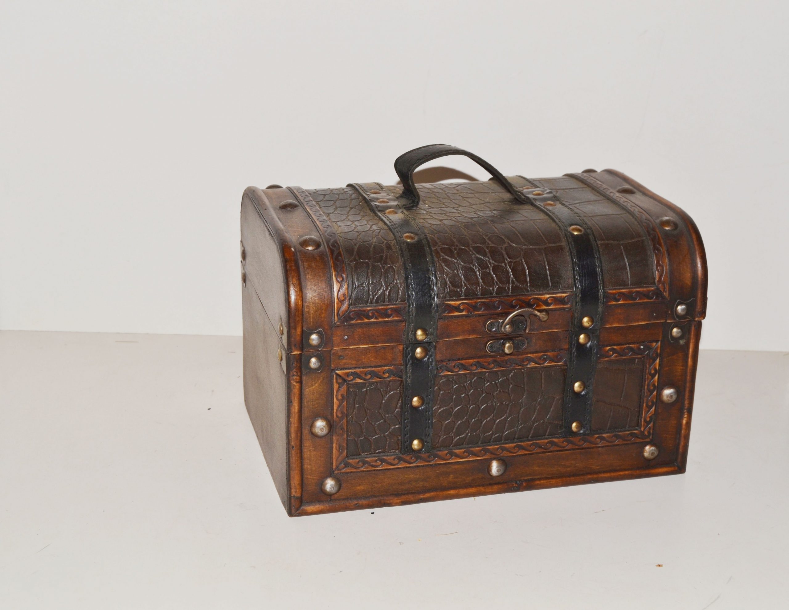 WOOD VINTAGE DESIGN SET OF 2 PIECES STORAGE BOXES